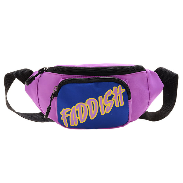 Wholesale children's bag  boy crossbody shoulder bag fashionable letter little girl waist bag chest