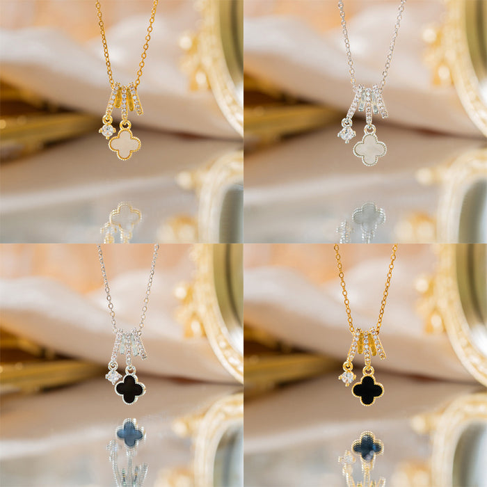 Wholesale Four-Leaf Clover Shell Necklace Luxury Women' s choker necklace long necklace Jewelry
