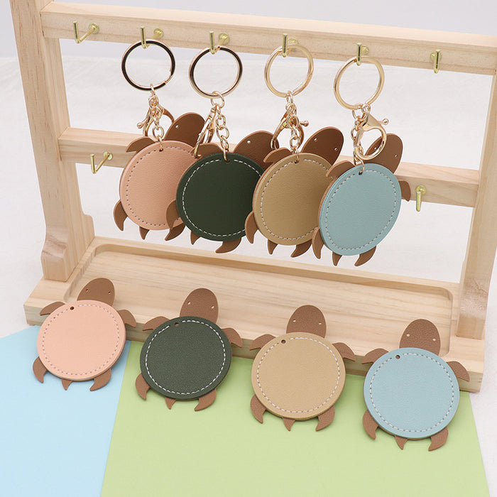 Wholesale Creative Cartoon Double-sided PU Leather Turtle Keychain JDC-KC-SuiY001