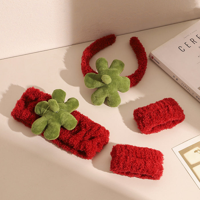 Wholesale Cute wide-brimmed practical plush headband for girls