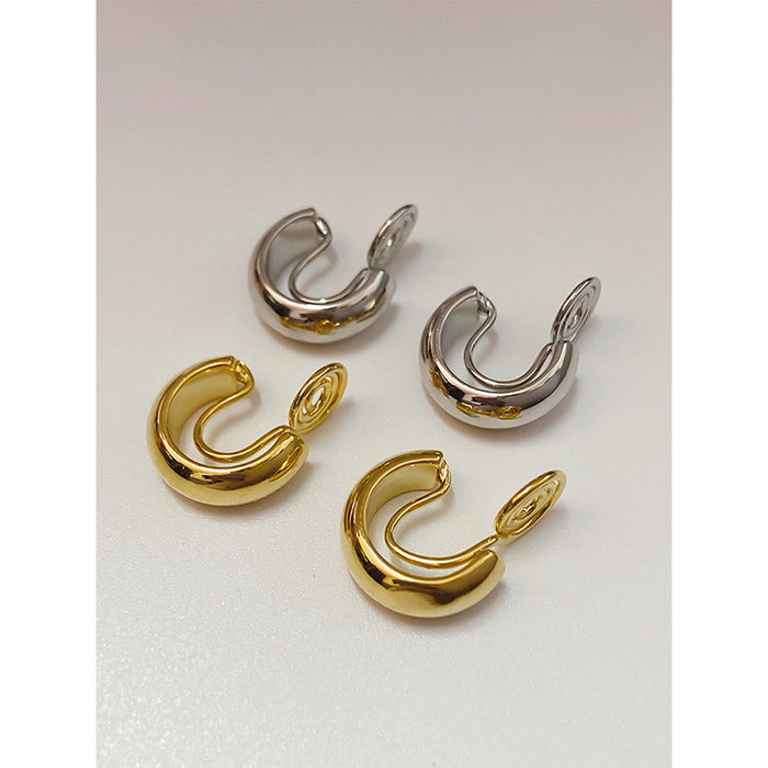 Wholesale  Plate Ear Clip Metal Small Circle Earrings Ring Ear Ring