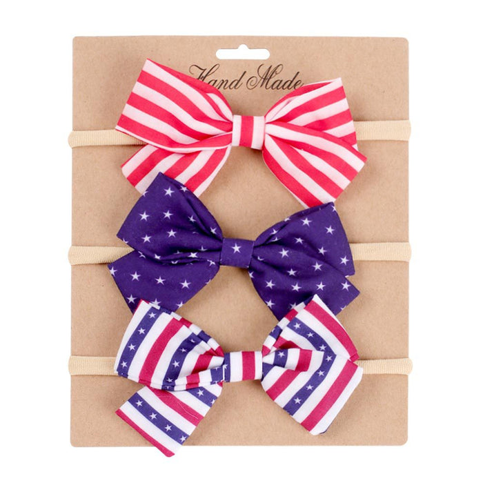 Wholesale 50PCS Independence Day Bow Children's Headband JDC-HD-XiuG004