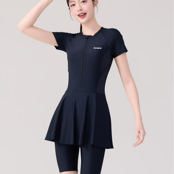 Wholesale Swimsuit Women's Fashion Conjoined Flat-angle Conservative Slim