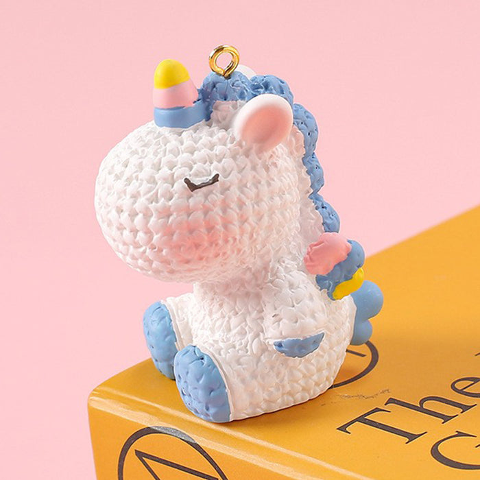 Wholesale Resin Unicorn Doll Keychain