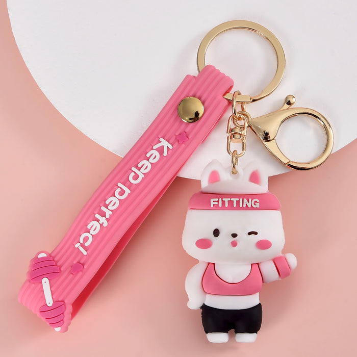 Wholesale PVC Cartoon Animal Doll Keychain JDC-KC-ZhiZ002