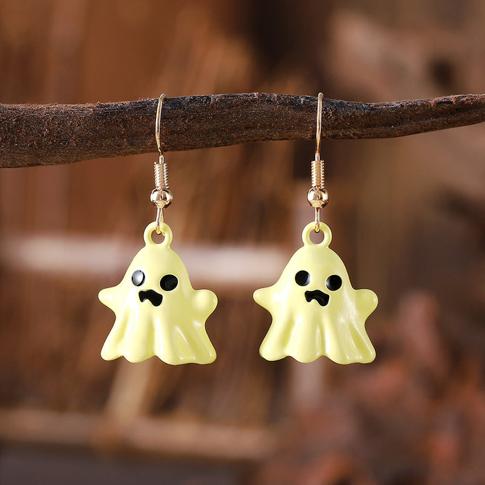 Wholesale  Gothic Ghost Stereo Metal Pendant Earrings for Women  Party Earrings Gifts
