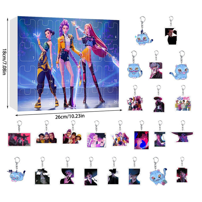 Wholesale KPOP Christmas Countdown Calendar Blind Box Keychain Ornament