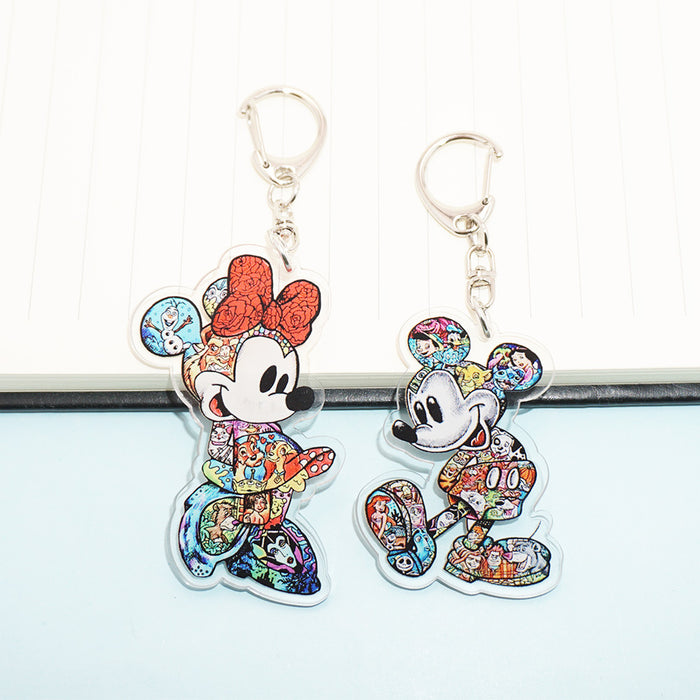 Wholesale Cute Couple Acrylic Keychain Backpack Pendant Accessories