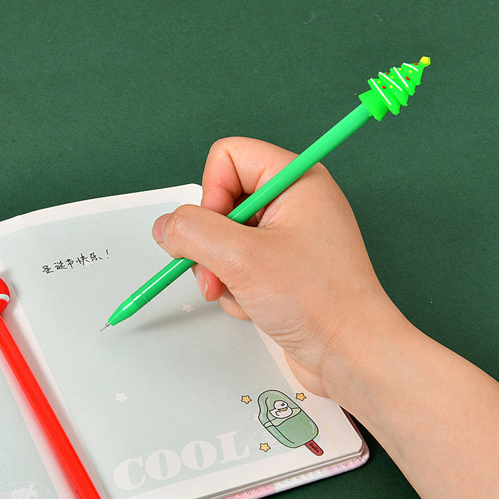 Wholesale Christmas gel pen carbon pen primary school student gift prize Christmas stationery gift water pen