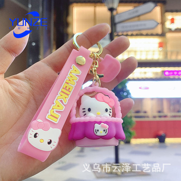 Wholesale Cute Flower Basket Doll Keychain JDC-KC-YunZ001