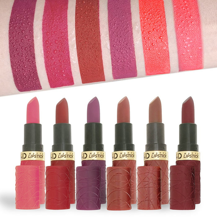 Wholesale A set of 6 new matte matte matte lipstick modern brown red lipstick set