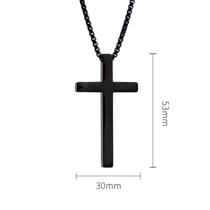 Wholesale Cross necklace pendant, personalized and versatile titanium steel necklace