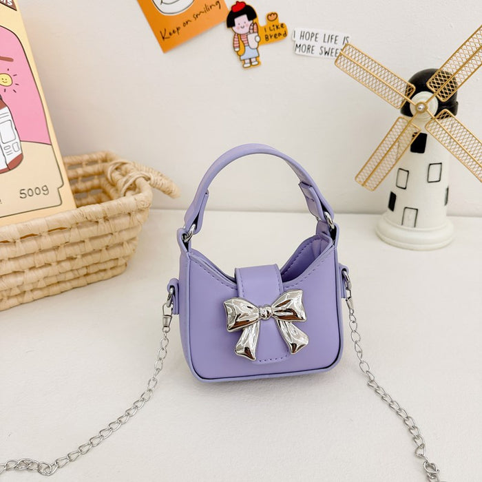 Wholesale Mini crossbody little girl bow shoulder bag
