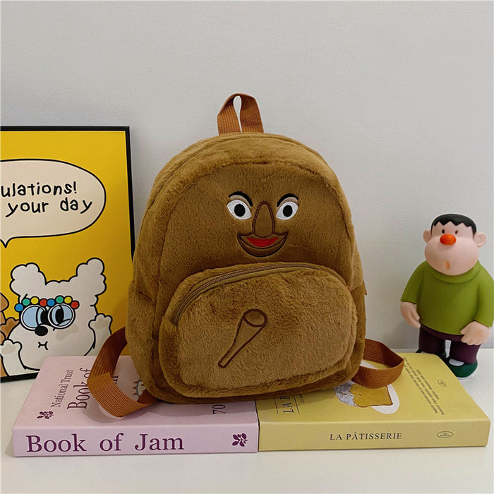 Wholesale Cartoon backpack autumn and winter plush student large capacity versatile school backpack