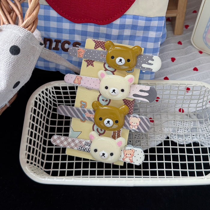 Wholesale Cute Bear Dot Duckbill Hair Clip Trendy Hair Accessory For Everyday And Boutique Resale