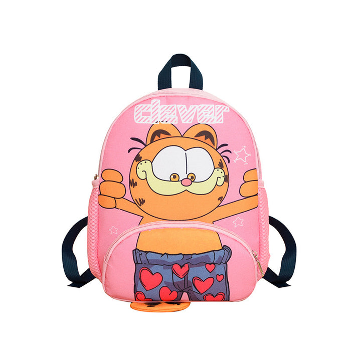 Wholesale Children's Backpack Small Class Kindergarten Schoolbag 1-4 Cartoon Cat Boy and Girl Baby Go Out Anti-Lost Backpack
