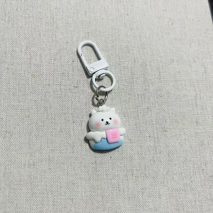Wholesale Cute Cartoon Animal Keychain Bag Charm Resin Plastic For Student Backpacks And Girls Purses Fashion Accessory Gift