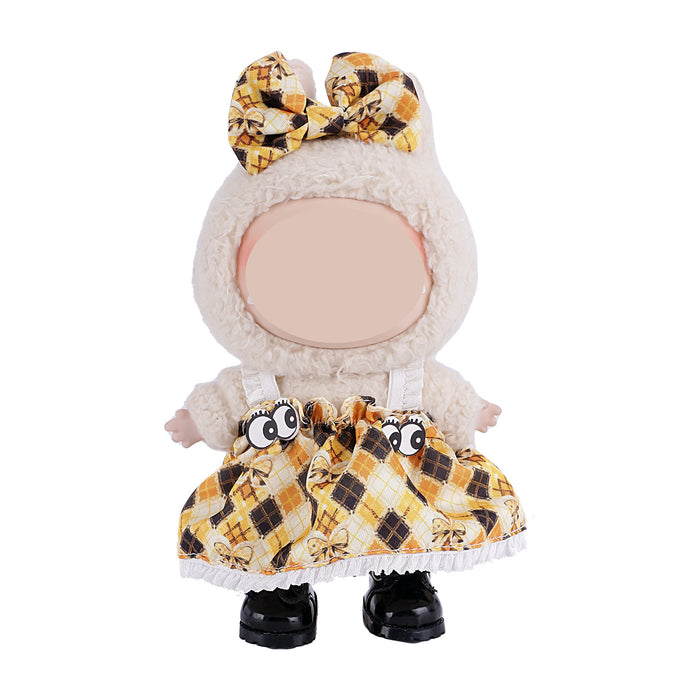 Wholesale shaped plaid overalls suit