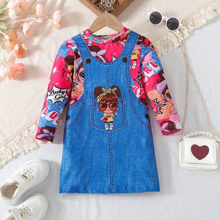 Wholesale of High-quality Long Sleeved Dresses for Children in Autumn and Winter JDC-CTS-RF003