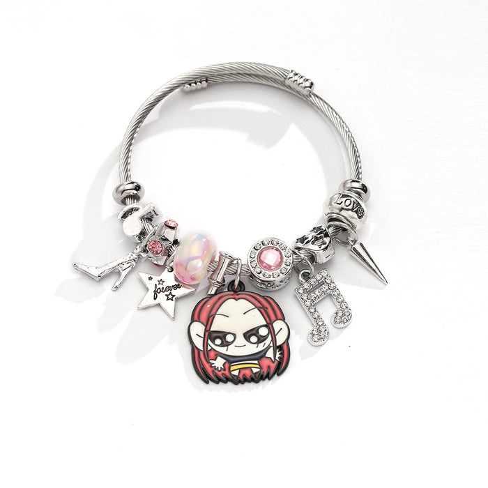 Wholesale K-POP Bracelet Cartoon Diamond Pendant