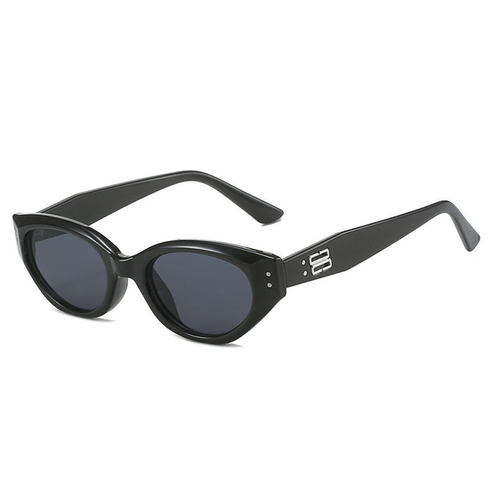 Wholesale Narrow Frame Cat Eye Small Frame Anti-UV PC Sunglasses JDC-SG-MiM010