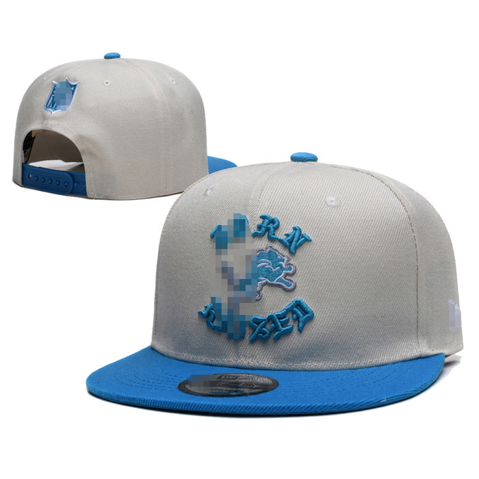 Wholesale Football Team Hat  Embroidered Flat-Brimmed Hat Outdoor Sun Protection Visor