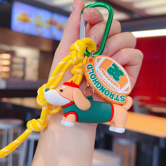 Wholesale Creative 3D cartoon dog couple keychain
