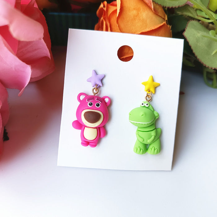 Wholesale Cute Cartoon Resin Earrings JDC-ES-Xiaox001