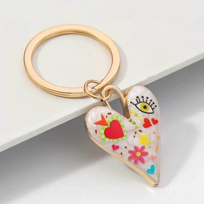 Wholesale Alloy Love Flower Keychain JDC-KC-RongRui065