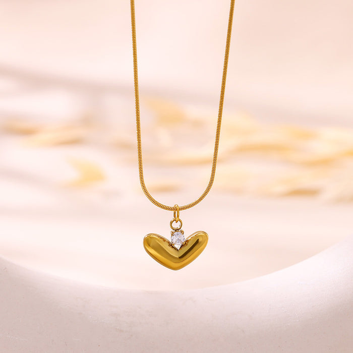 Wholesale Four-Leaf Clover Necklace, Stainless Steel Chain, Elegant Women' s Jewelryw