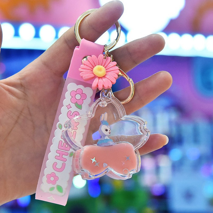 Wholesale Maca Dice in Oil Cherry Blossom Keychain