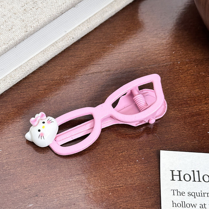 Wholesale Spring and Summer New Cartoon Sweet Glasses Hairpin Hair Accessories Girl's Hairpin Cute KT Bangs Clip Side Clip Hairpin Hair Accessories