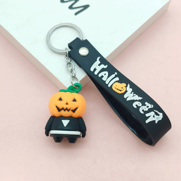 Wholesale Soft Glue Keychain Pendant - Skull Pumpkin Death Cartoon MOQ≥2