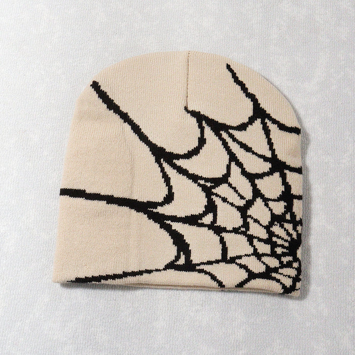 Wholesale Spider Web Pattern Acrylic Knitted Hat JDC-FH-JunL004