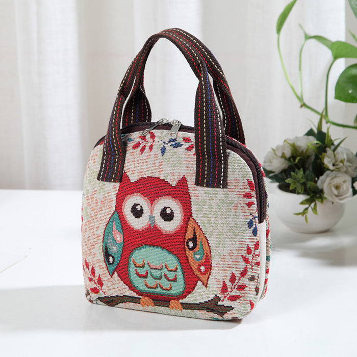 Wholesale Women's Handbag Woven Ethnic Style Small Cloth Bag For Shopping Work Mommy Carrying Mobile Phone Outdoors Tote Bag