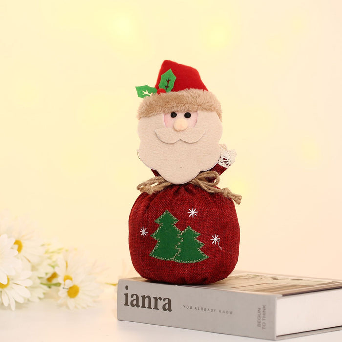 Wholesale Christmas Neck Gift Bag Happy Decal Flower Handbag Candy Bag Cartoon Children' s Handbag Apple Bag Gift Bag