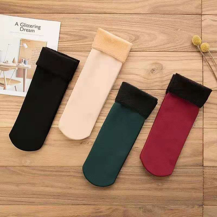 Wholesale Snow Socks, Women's Floor Socks with Thick Fleece Men's and Women's Midsole Socks for Winter Warmth JDC-SK-JiaMu006