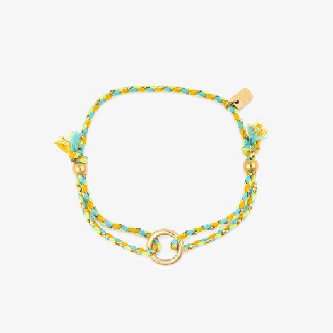 Wholesale Titanium Steel Colorful Rope Braided Colorful Rope Live Ring Buckle Hand Rope Gold Plated