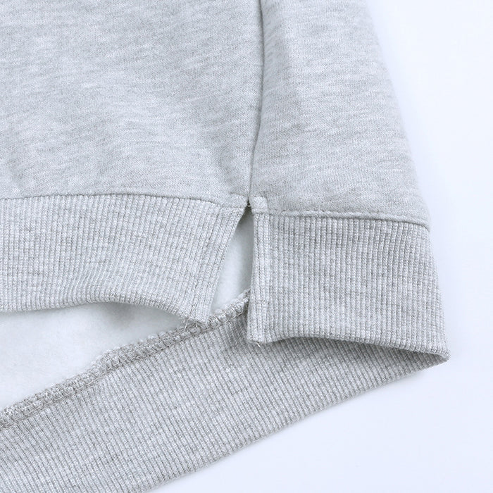 Wholesale Boys' and Girls' Hoodies round Neck Pullovers for Small and Medium-sized Children Solid Color with Plush Baby Tops JDC-CTS-SK003
