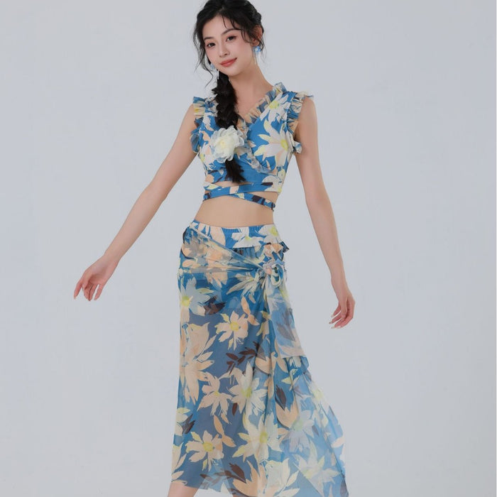 Wholesale Women's 3-piece swimsuit set, bikini swimsuit, high-end sensation, hot spring bath swimsuit