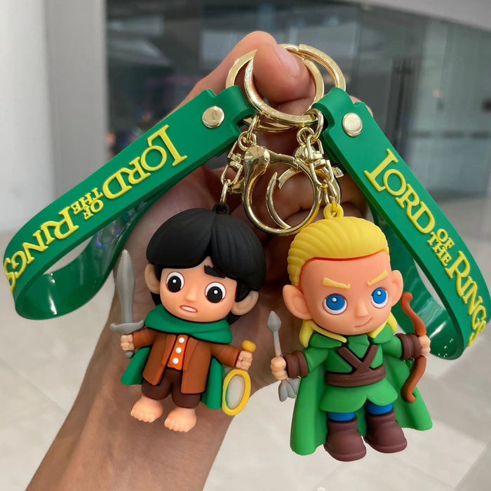Wholesale 3pcs Silicone Cartoon Keychain Bag Charm