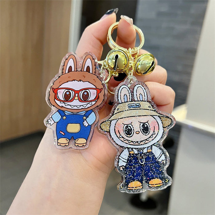 Wholesale 5 PCS double-sided cute cartoon printed acrylic keychains.