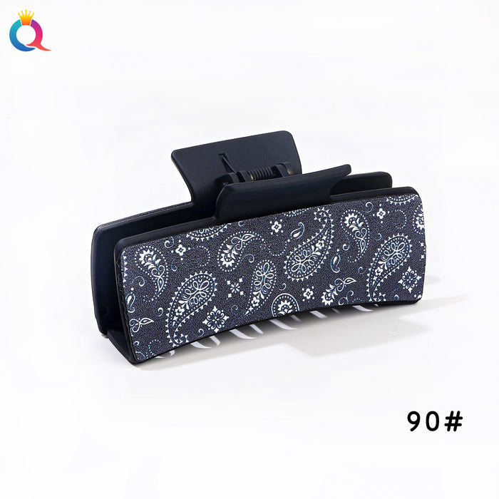 Wholesale  leopard print retro square Hair Clips