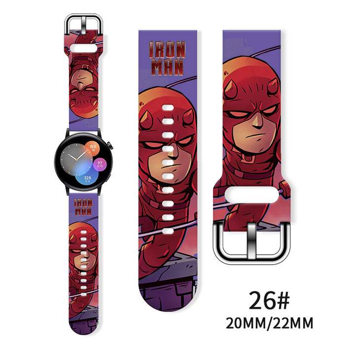 Wholesale Printed Silicone Watch Strap Wrist Strap JDC-WD-NuoQi065