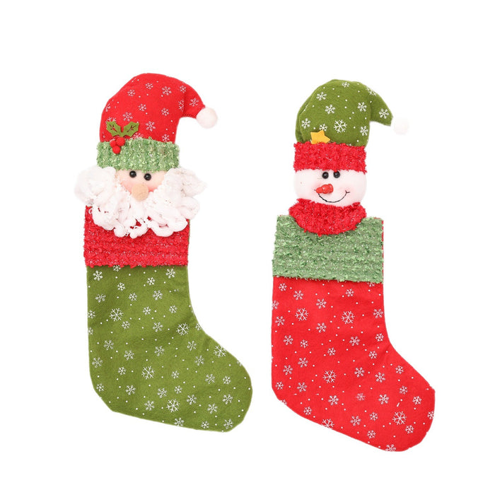Wholesale Christmas supplies Christmas stockings  snowman head socks Christmas scene decoration props