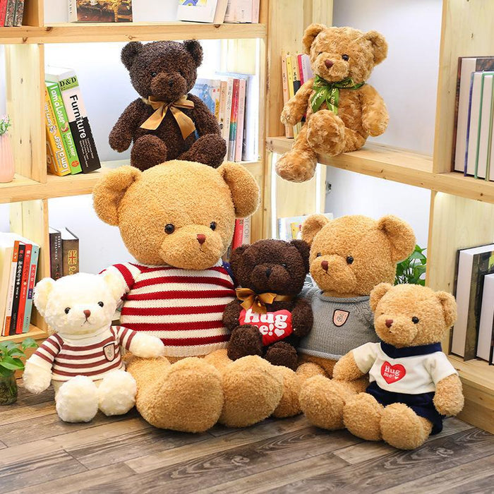 Wholesale Teddy Bear Claw Machine Doll Hug Bear Doll Plush Toy Street Stall Girl Birthday Gift Printed Logo JDC-DO-MW005