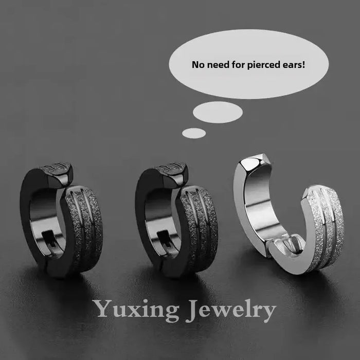 Wholesale High end earrings with frosted ear bone clips, fashionable and personalized temperament