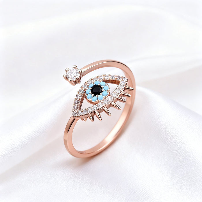Wholesale evil eye Ring for Women with Blue Eyes Adjustable