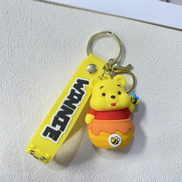 Wholesale Cute PVC honey bear keychains