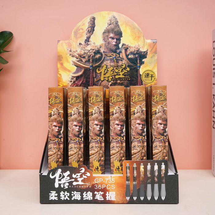 Wholesale Cute cartoon blind box quick-drying,  smooth-writing black retractable pen.